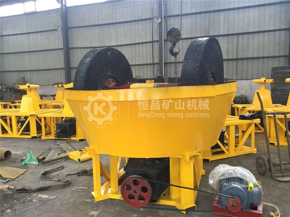 (2022 New Design) Edge Runner Mill Gold Extraction Machine 1100 1200 Wet Pan Mill for for Gold Zinc Copper