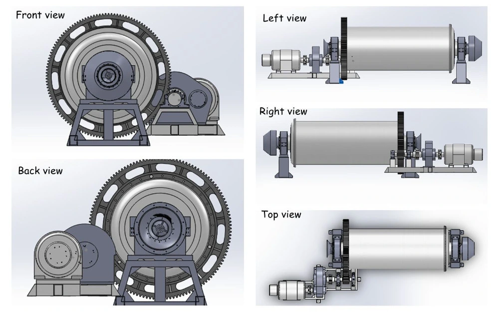 High Grinding Efficiency Continuous Ball Mill for Stone, Rock