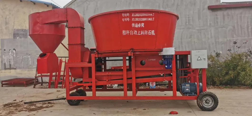 Stone Removal Function Machine Automatic Large Straw Crusher Corn Feeder Rice Pulverizer