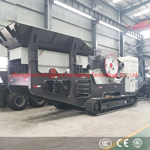 Mining Crushing Plant 30 - 100 Tph Track Mounted Mobile Stone Crusher / Mobile Rock Crushing Plants in Africa