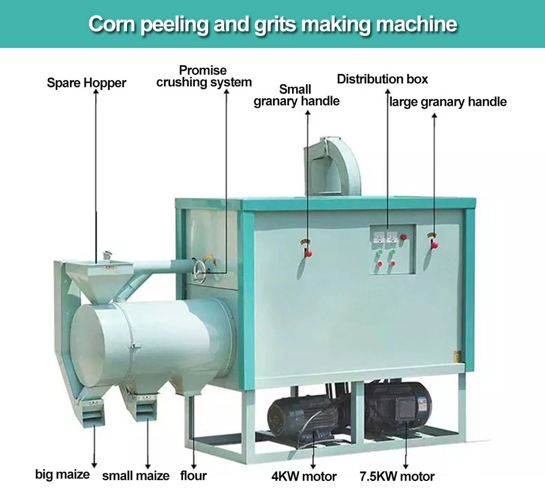 Corn Grits Making Machine/Grain Corn Crusher/Maize Grinding Mill Prices