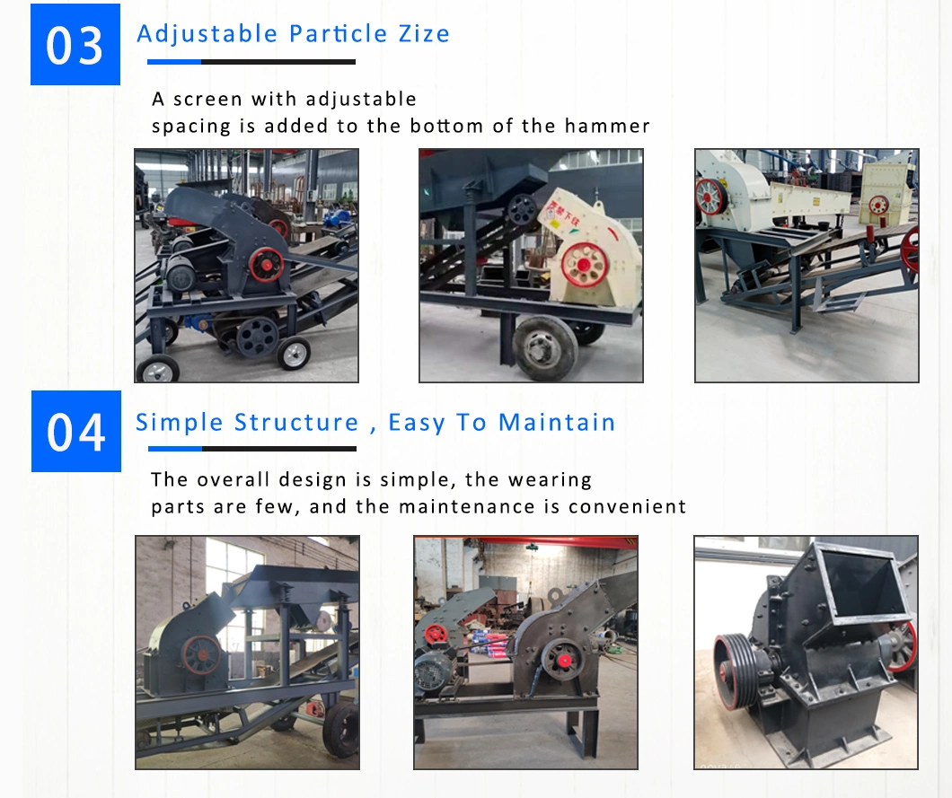 Multifunctional Automatic Small Mobile Stone Hammer Crusher Machine