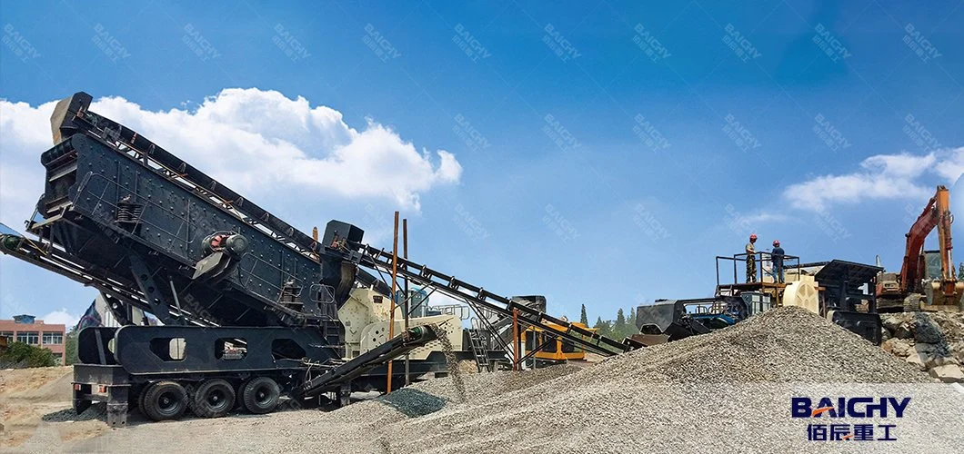 Quarry Rock Crushing Machine Mobile Primary Crushing Impact Crusher Mobile Limestone Gravel Stone Impact Crusher Plant Price