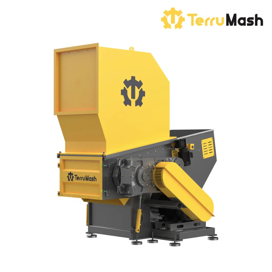 Industrial PP Woven Bags Metal Recycling Machinery Single Shaft Shredder with Integrated Crusher