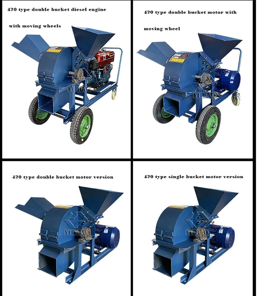 Agricultural Machinery Pine Wood Chips Grinding Hammer Mill Machine Log Pulverizer Crusher Sawdust Making Machine