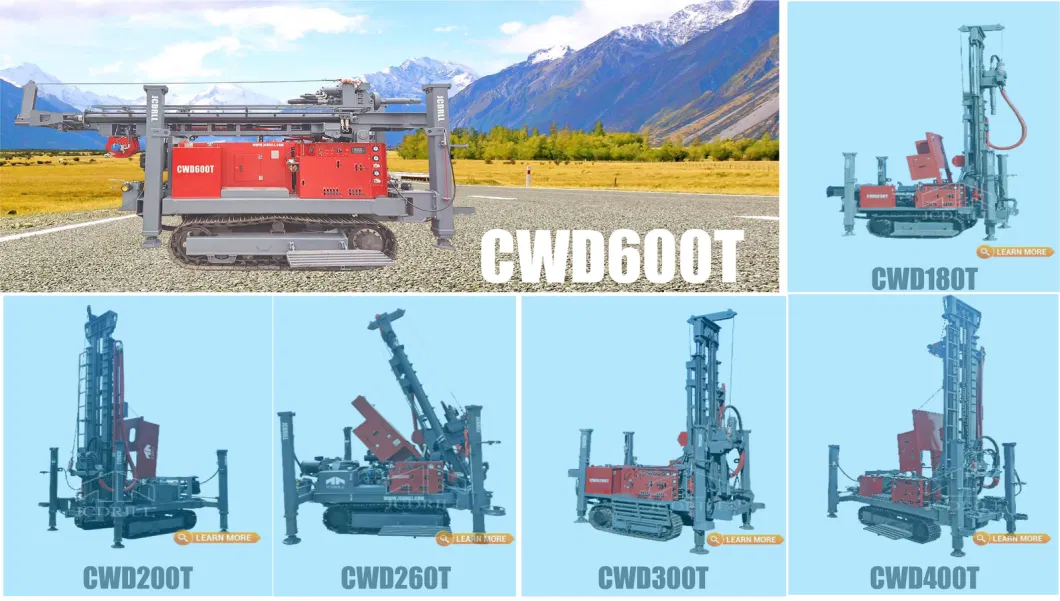 Small Crawler Hydraulic Series Cwd600t Drilling Rig for Pile Foundation/Mining Water Well Drilling Rig/Engineering Construction Equipment