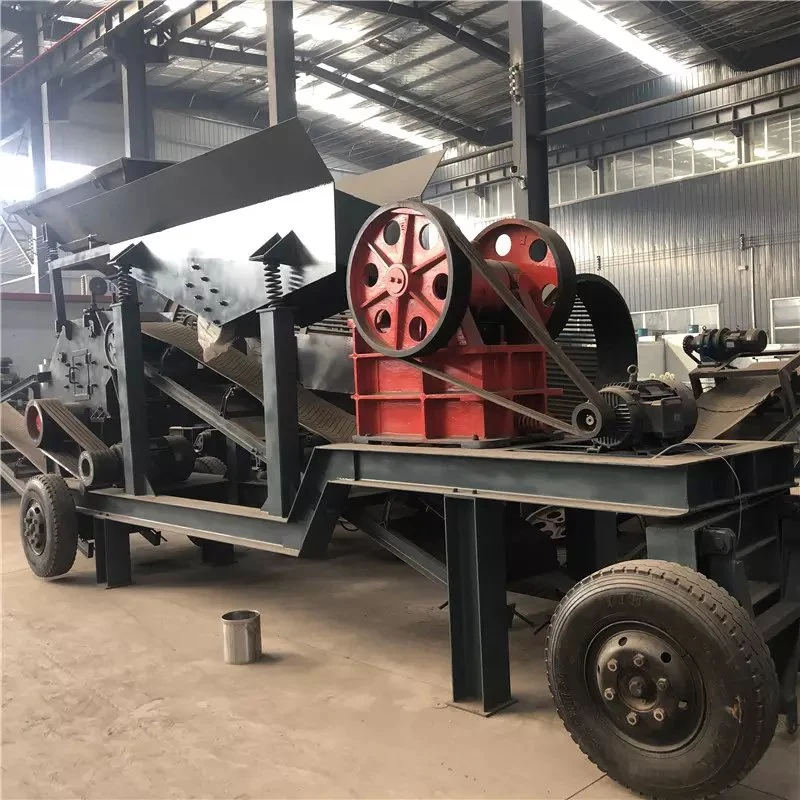 Portable Mobile Mini Stone Rock Crushing Machine Jaw Crusher for Sale