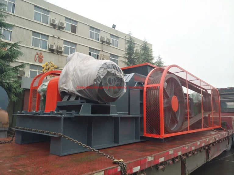 Double Roll Sand Making Machine Double Tooth Roll Crusher Coal Gangue Quartz Pebble Slag Roller Crusher