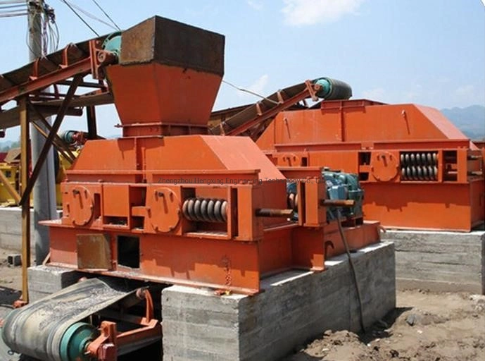 Double Roll Sand Making Machine Double Tooth Roll Crusher Coal Gangue Quartz Pebble Slag Roller Crusher