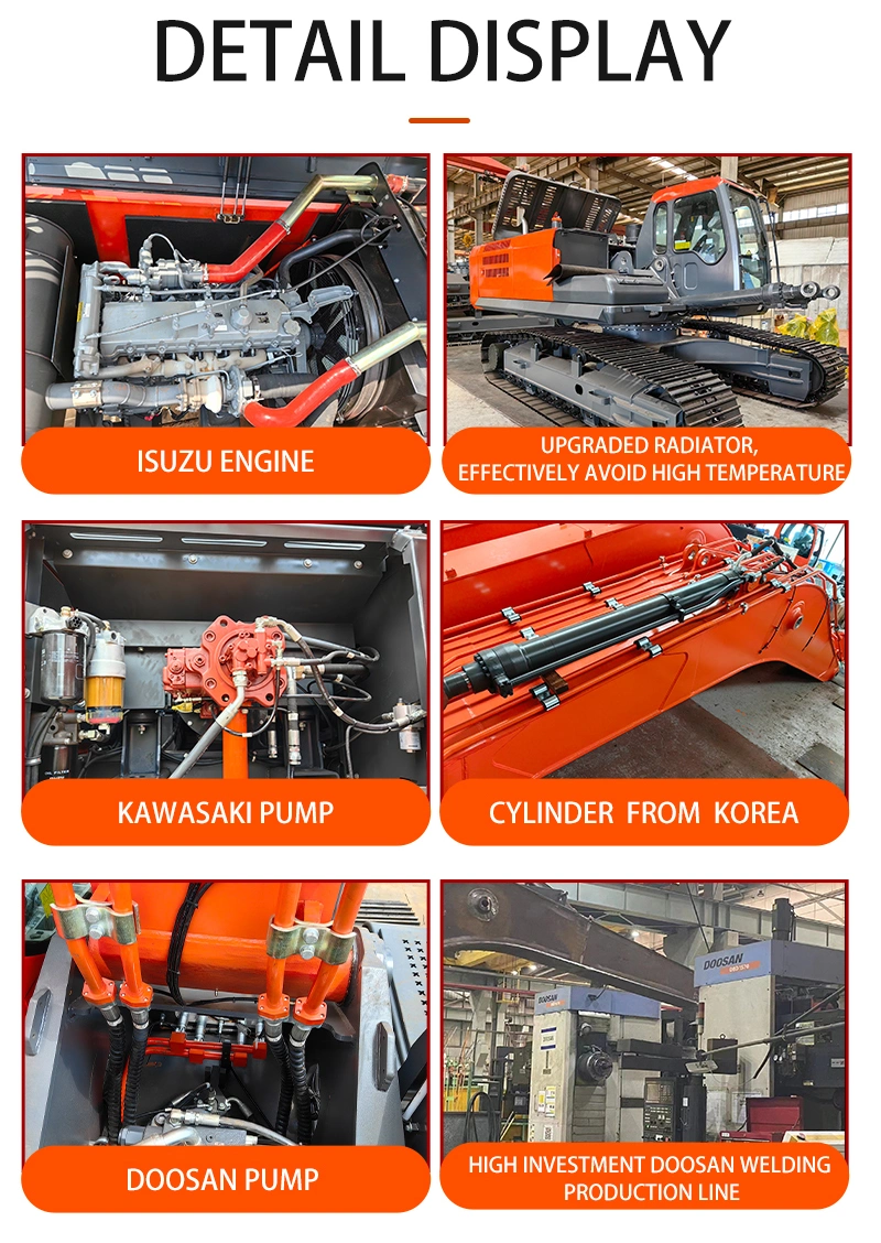 Youtop 20ton 30ton 36ton 40ton Hydraulic Crawler Excavator Construction Machinery for Coal Mine