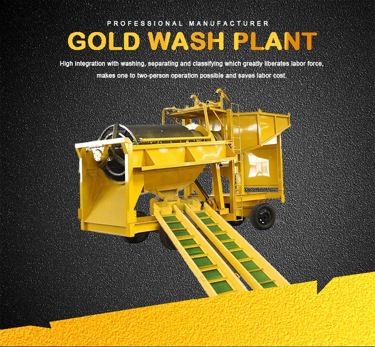 Alluvial Diamond Mining Machine/Large Scale Gold Trommel Screen Equipment