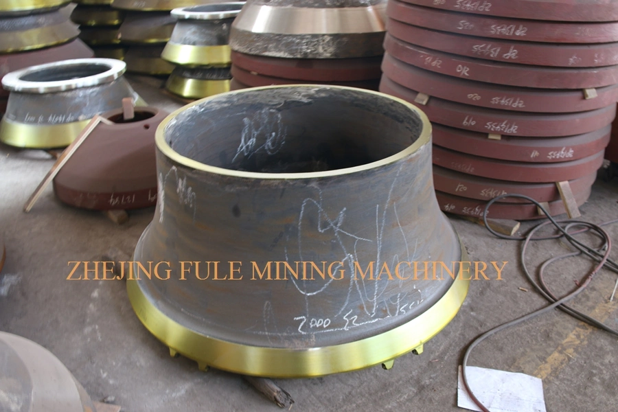 Steel High Manganese Casting Bowl Liner Mantle Parts Concave Cone Crusher Machine