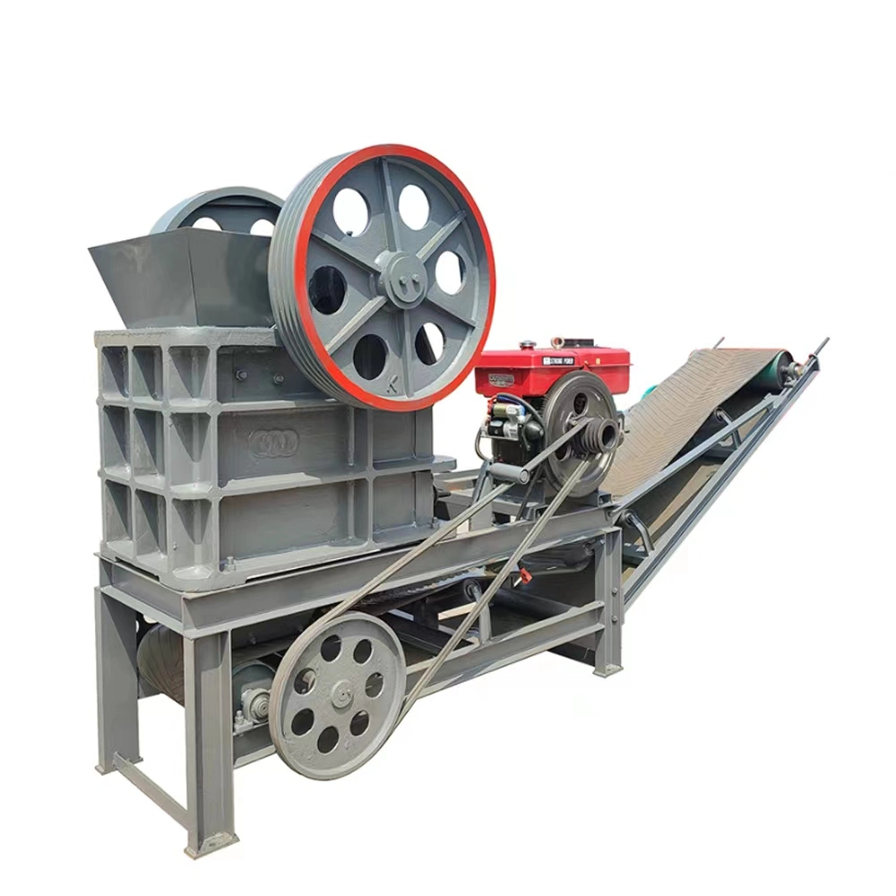 Mini Sand Making Machine Rock Ore Cone Stone Diesel Jaw Crusher Price with Vibrating Screen