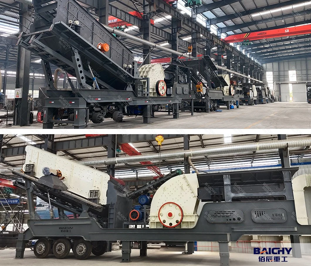 Mining Limestone Gravel Stone Crushing Plant, Gold Copper Iron Ore Crusher, Mobile Portable Aggregate Concrete Crusher Machine