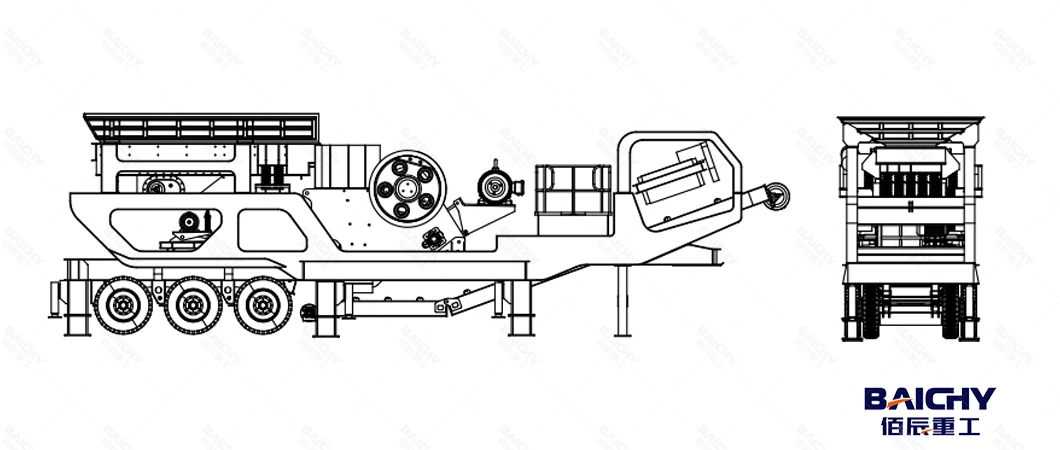 Factory Direct Sale Iron Ore Granite Tire Type 100 Tph Mobile Compact Jaw Crushing Station Gravel Mobile Jaw Crusher Plant Price