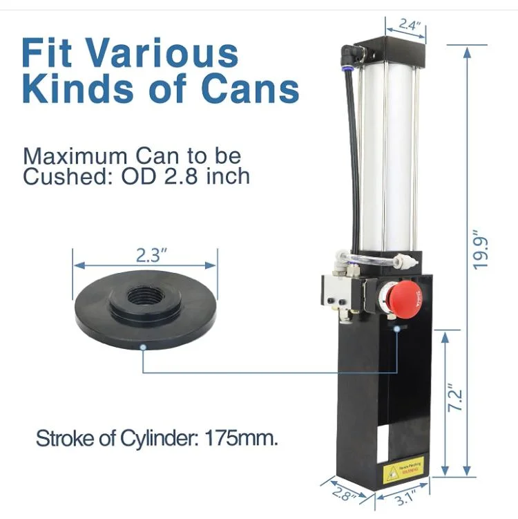 Air Powered Countertop and Aluminum Can Crushers for 12oz/16oz Aluminum Cans