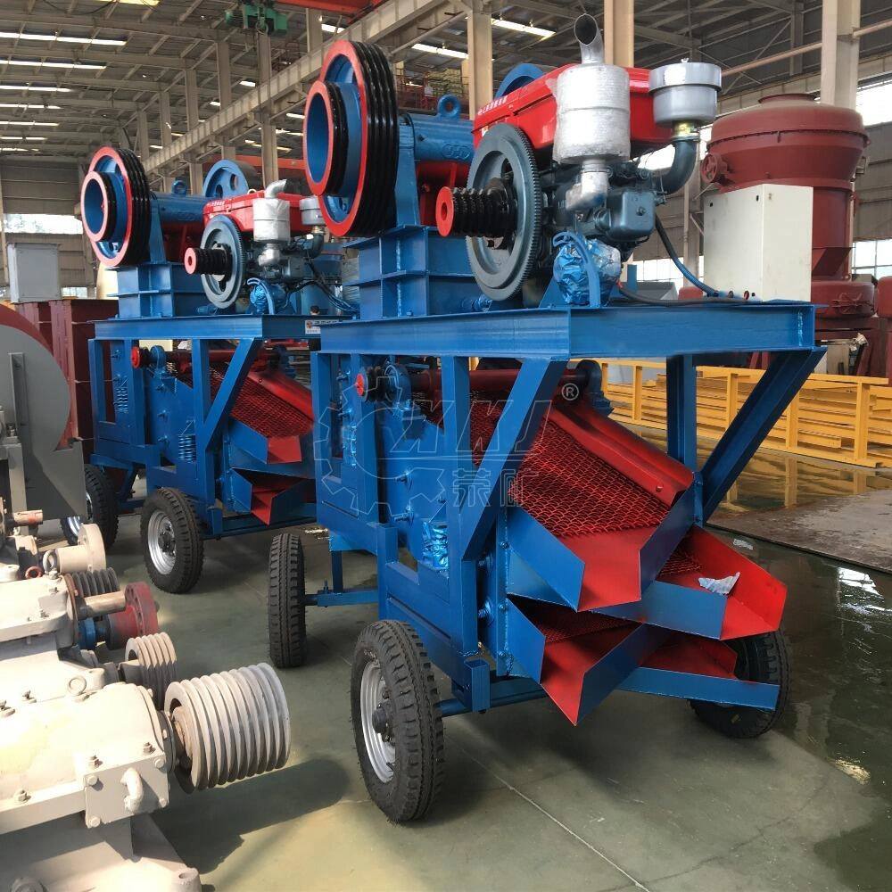 Small Mobile Portable Jaw Crusher Machine PE150*250 with Diesel Engine