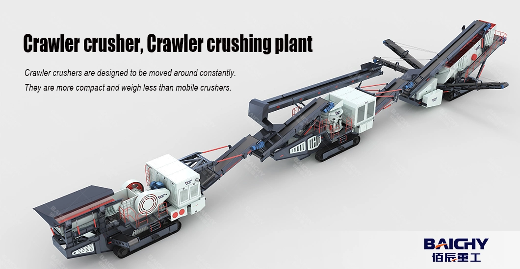 Crawler Mobile Compact Stone Crusher Plant Gravel Jaw Crusher Prices, Mobile Stone Crawler Crusher Machine Plant for Sale