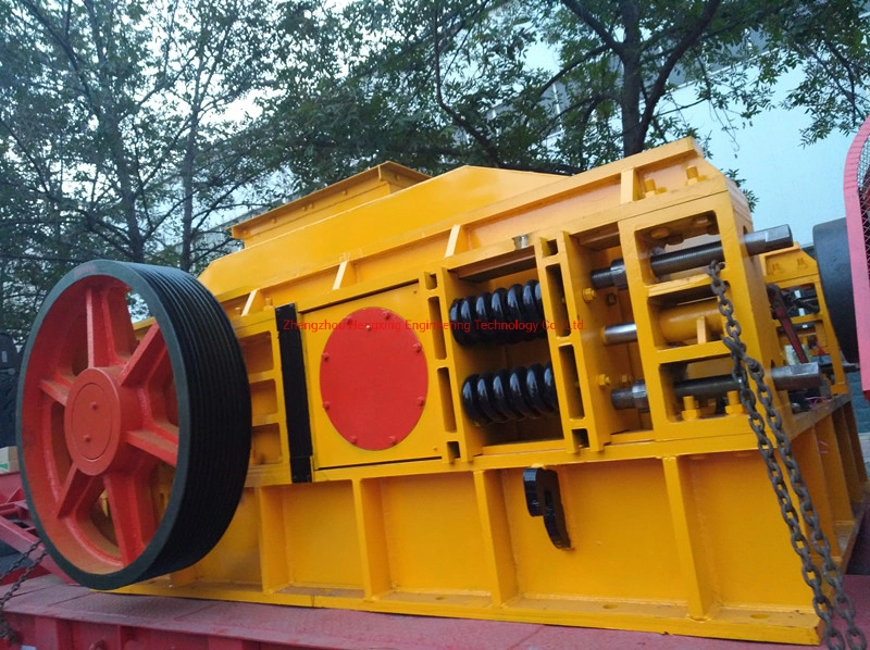 Double Roll Sand Making Machine Double Tooth Roll Crusher Coal Gangue Quartz Pebble Slag Roller Crusher