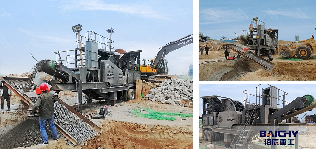 Complete Set Mining Crusher Equipment, Quarry Granite Limestone Gravel Crusher Machine, Aggregate Rock Stone Mobile Crusher