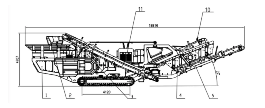 Mobile Cone Crusher Machine with Vibrating Screen Jaw and Cone Combination Crushing Plant