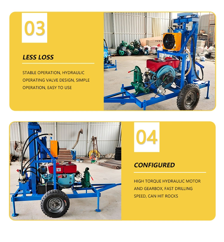 Truck Mounted Trailer Mounted Water Well Drilling Rig Core Drilling Equipment