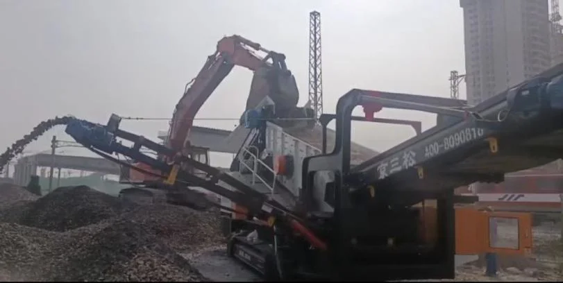 Crawler Cone Impact Mobile Crushing Station Mining Quarry Granite Basalt Limestone Gravel Crusher Factory Crusher