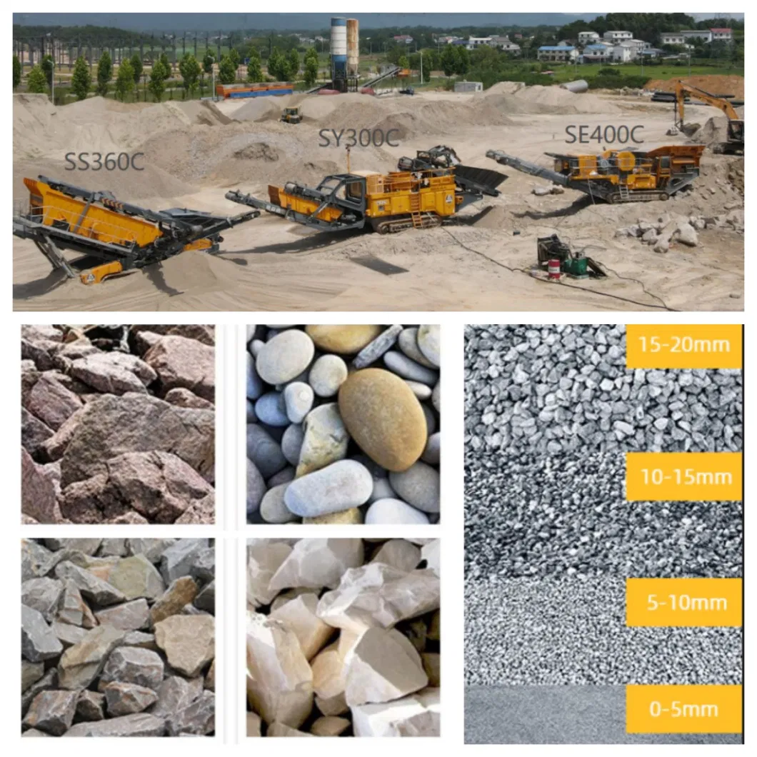 Complete Aggregate River Gravel 100-250 Tph Rock Mobile Stone Quarry Crusher Crushing Equipment