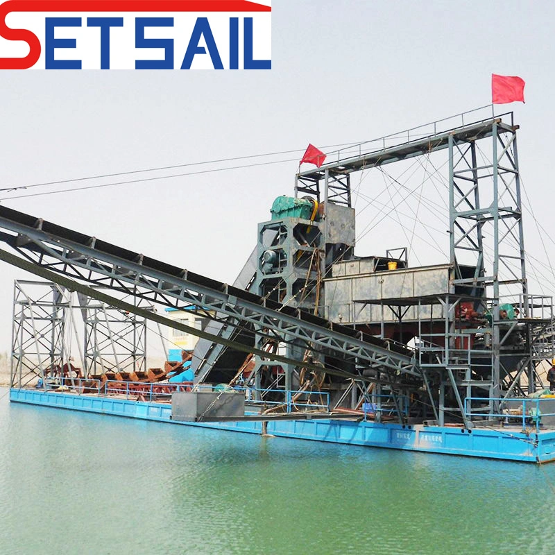 High Efficiency Chain Bucket Mining Diamond Dredging Equipment with Centrifuge