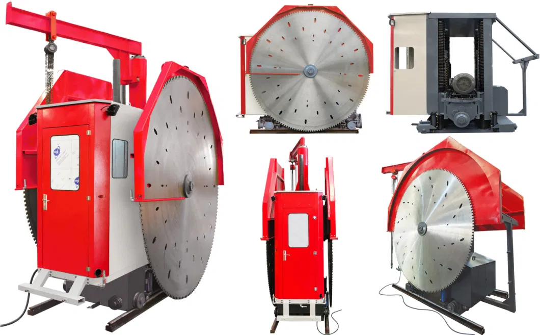 Hualong Automatic Double Blades Cutter Stone Mine Machinery Quarry Block Cutting Mining Machine for Granite Marble, Two-Blade Block Stone Cutting Machine