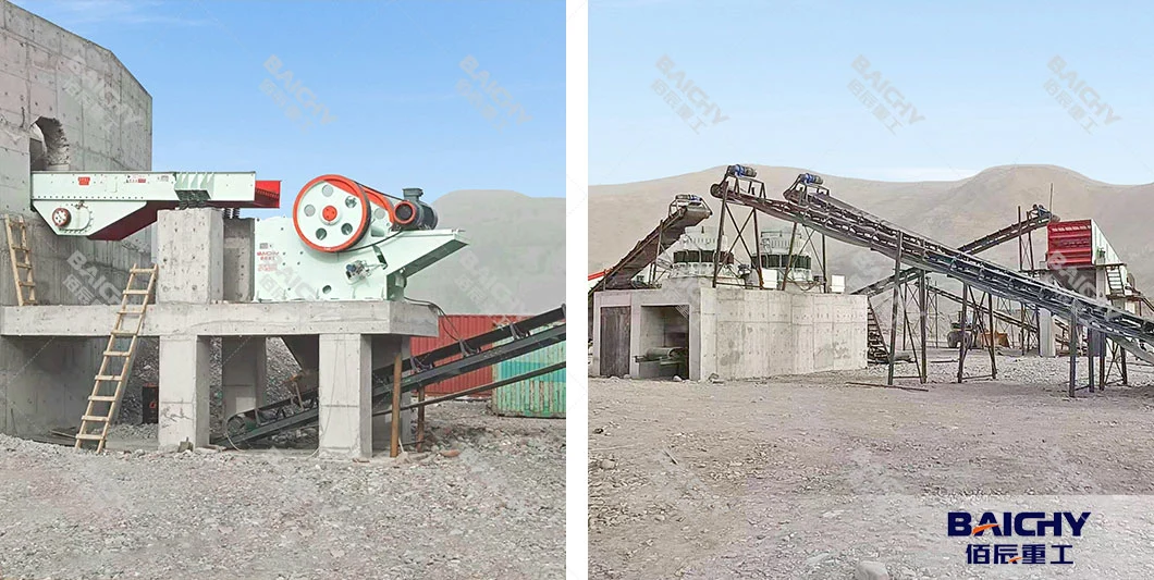 Hard Rock Granite Quartz Iron Ores Stationary Primary Crushing Machine Jaw Crusher C110 C120 for Sale