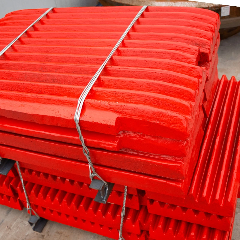 Stone Jaw Crusher Wearing Spare Parts Moving and Stationary Jaw Plates