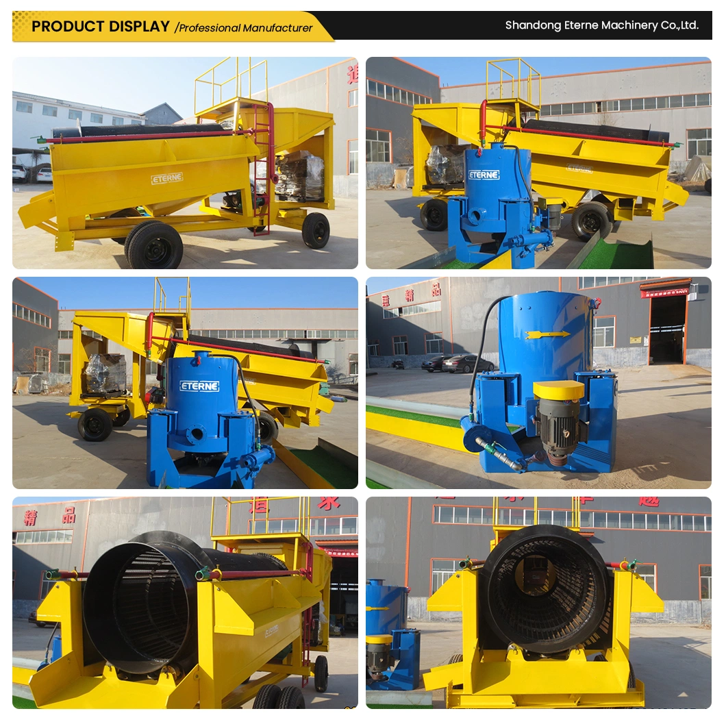 Africa Popular Mobile Diamond Small Scale Gold Trommel Mining Equipment for Sale