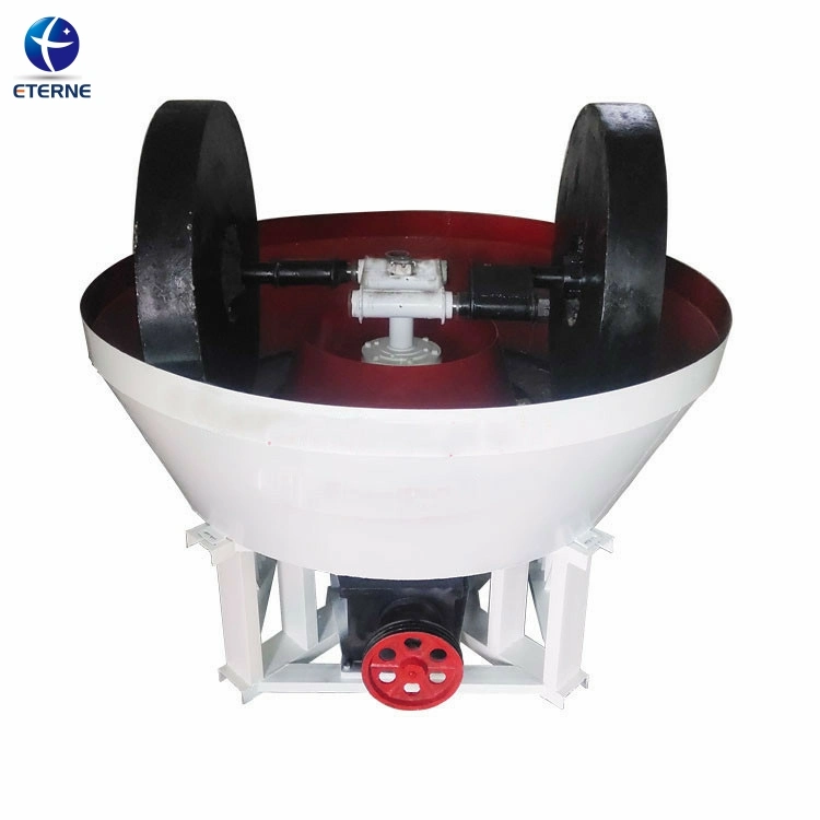 Et Zimbabwe Popular Use Small Rock Gold Crusher Gold Powder Grinding Machine 1tph 1100mm Gold Wet Pan Mill