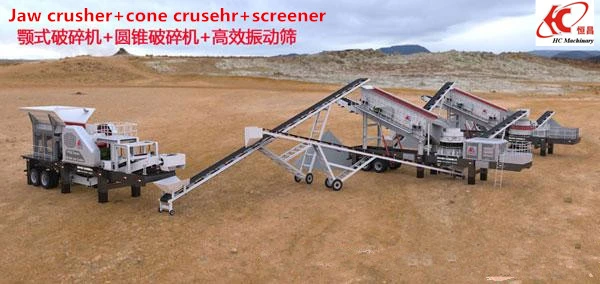 Easy Movable Mobile Stone Crusher Machine Plant for Sale in Philippines/Aggregate Mobile Jaw Impact Cone Crusher Price