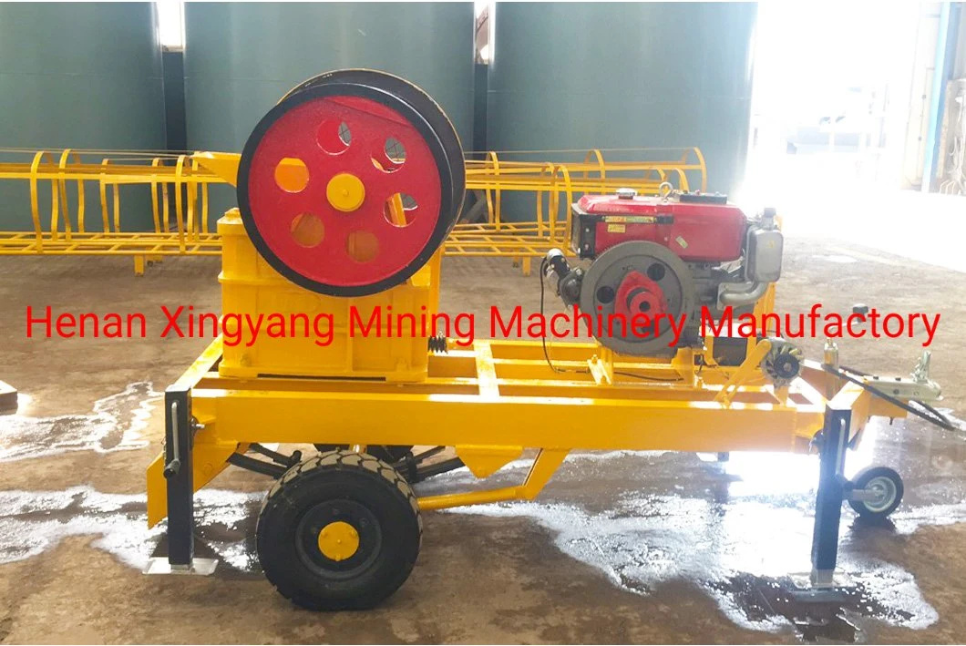 1-5tph Mini Diesel Mobile Rock Crushing Machine/Small Portable Stone Jaw Crusher Price PE 150X250 for Sale