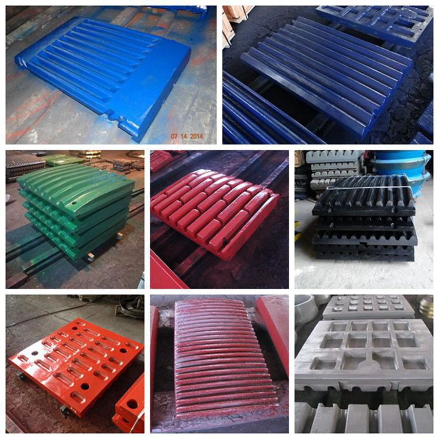 Wear Resistant High Manganese Steel Casting Jaw Crusher Parts Fixed Swing Jaw Plate