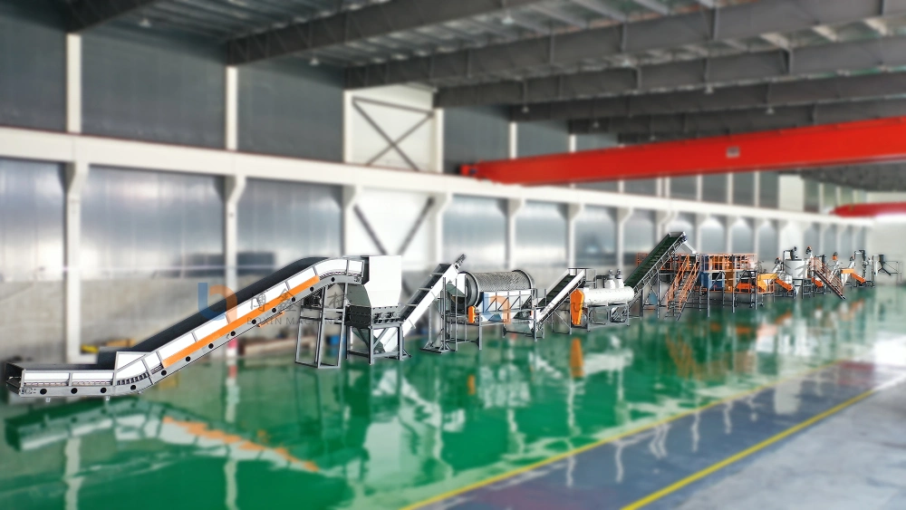 Pet Bottles Plastic Recycling Factory Plants for Plastic Crushing Washing Drying Recycling Machines