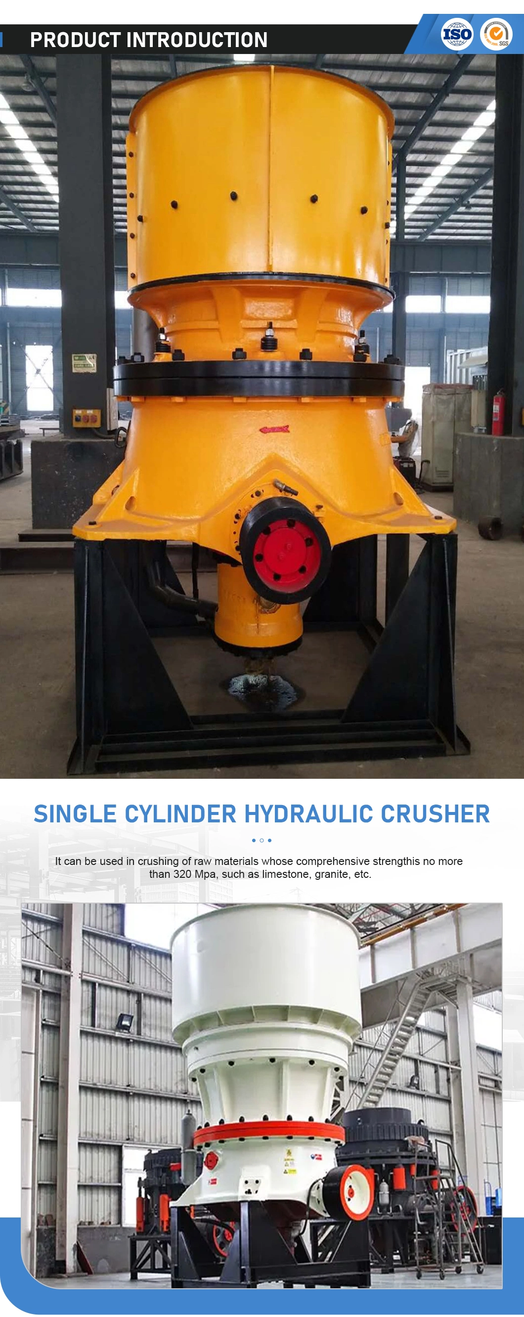 High Capacity Cone Crusher Hydraulic Single Cylinder Cone Crusher Machine