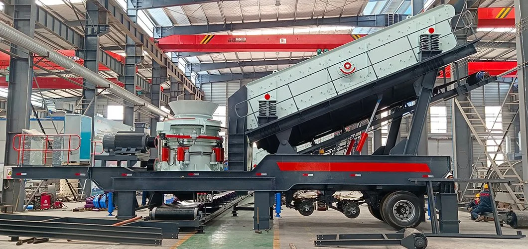 100-200 Tph Mobile Hard Stone Cone Crusher Price, Portable Basalt Granite Gravel Stone Crushing Machine, Mobile Cone Crusher