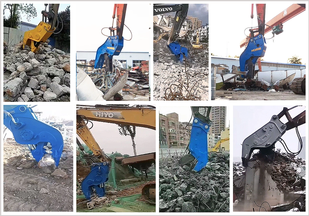 Construction Demolition Machine Hydraulic / Excavator Concrete Crusher, Waste Recovery