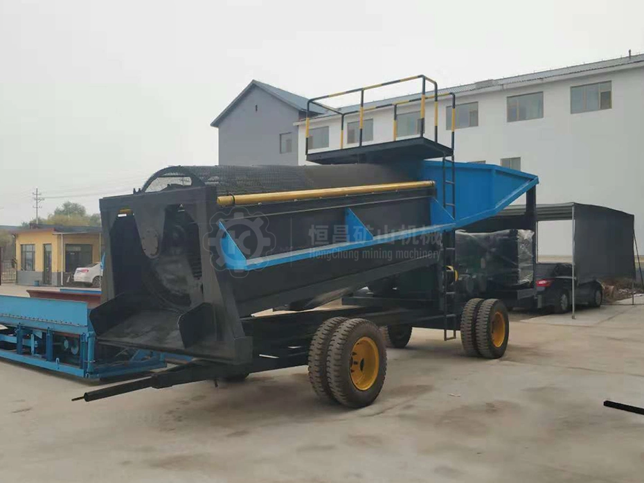 Jiangxi Hengchang Panning Portable 100 Tph Large Scale Gold Mining Machine with Sluice Box