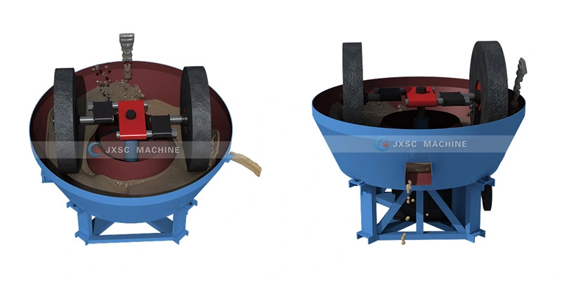 Popular Gold Millin Extraction New Type Wet Pan Mill for Gold Rock Mining Equipment