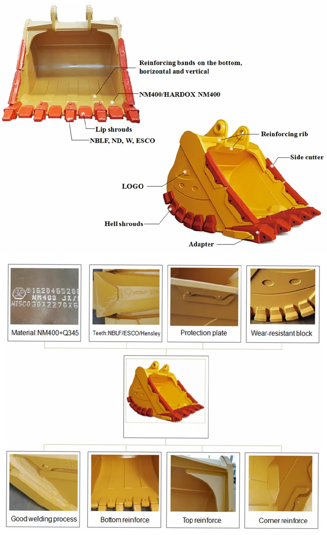 Bucket Backhoe Crusher Buckets Excavator Bucket Tooth