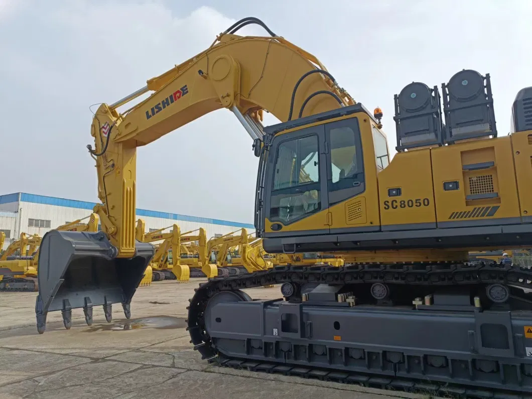 Lishide 80ton large hydraulic crawler excavator,big mining construction machinery