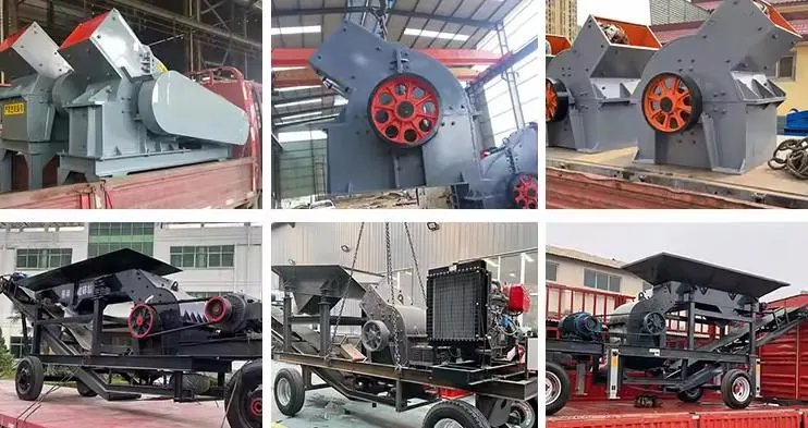 Mini Hammer Crusher for Stone 5-10t/H Mobile Portable Hammer Crusher with Diesel