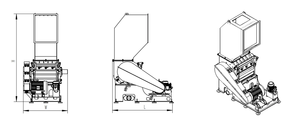 Big Lump Plastic Material Aluminum Can Heavy Duty Recycling Crusher Machine