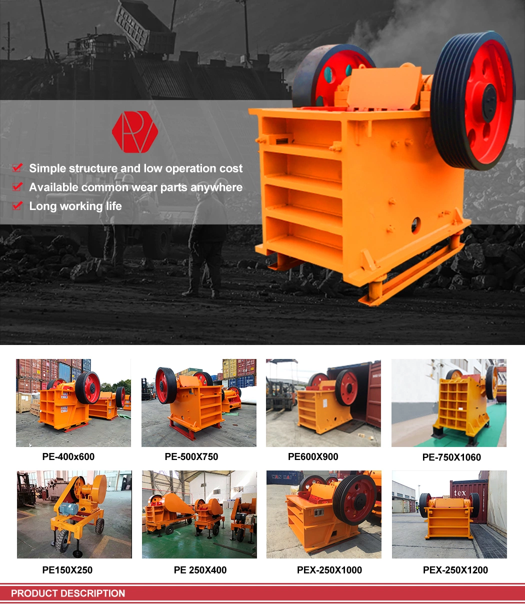 Factory Price Mining Equipment PE750x1060 Primary Rock Jaw Crusher Machine