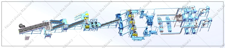 Tire Recycling Factory Tyre Shredder Machine Rubber Crusher Rubber Crumb Plant