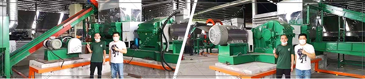 Tire Recycling Factory Tyre Shredder Machine Rubber Crusher Rubber Crumb Plant